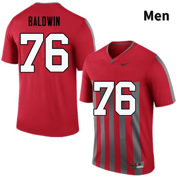 Ohio State Buckeyes Darryl Baldwin Men's #76 Throwback Game Stitched College Football Jersey